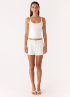 Asher Suiting Shorts - White