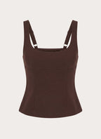 Autrey Suiting Top - Chocolate
