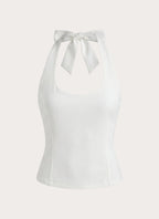Belza Halter Corset Top - White