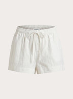 Belza Linen Shorts - White