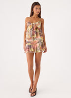 Cherry Bomb Mini Skort - Mystique Leopard