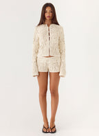 Cynthiana Mini Shorts - Ivory