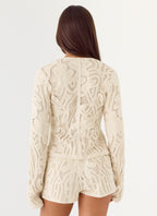 Cynthiana Mini Shorts - Ivory