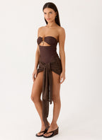 Deia Beaded Sarong - Chocolate