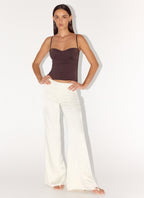Elmah Low Rise Pants - White