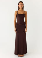 Garrix Bead Cami Top - Chocolate