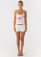Garrix Bead Cami Top - Ivory Reef
