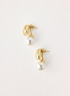 Golden Muse Earrings - Gold/Pearl