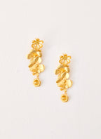 Golden Petal Earrings - Gold