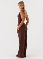 Hard To Tame Stretch Sweatpants - Chocolate