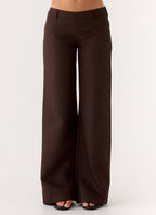 Hot As Ice Low Rise Pants - Chocolate