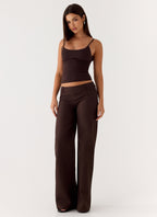 Hot As Ice Low Rise Pants - Chocolate