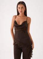 Melisana Cowl Top - Chocolate