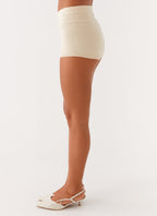 Ownley Sequin Knit Shorts - Ivory