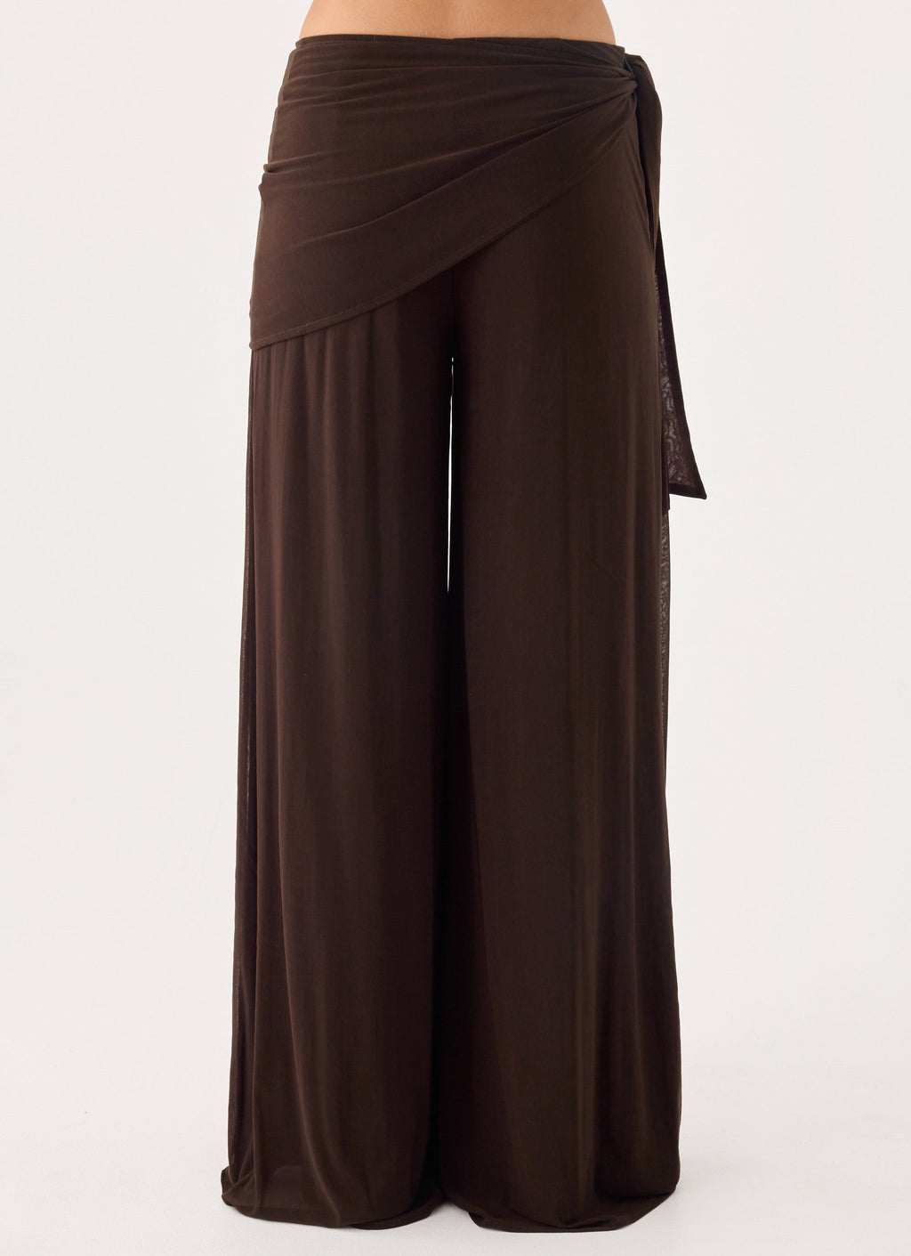 Riyan Waist Scarf Pant - Chocolate