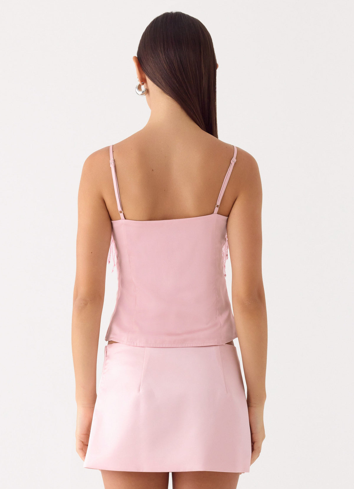 Siren Beaded Sequin Top - Pink