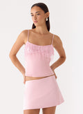 Siren Beaded Sequin Top - Pink