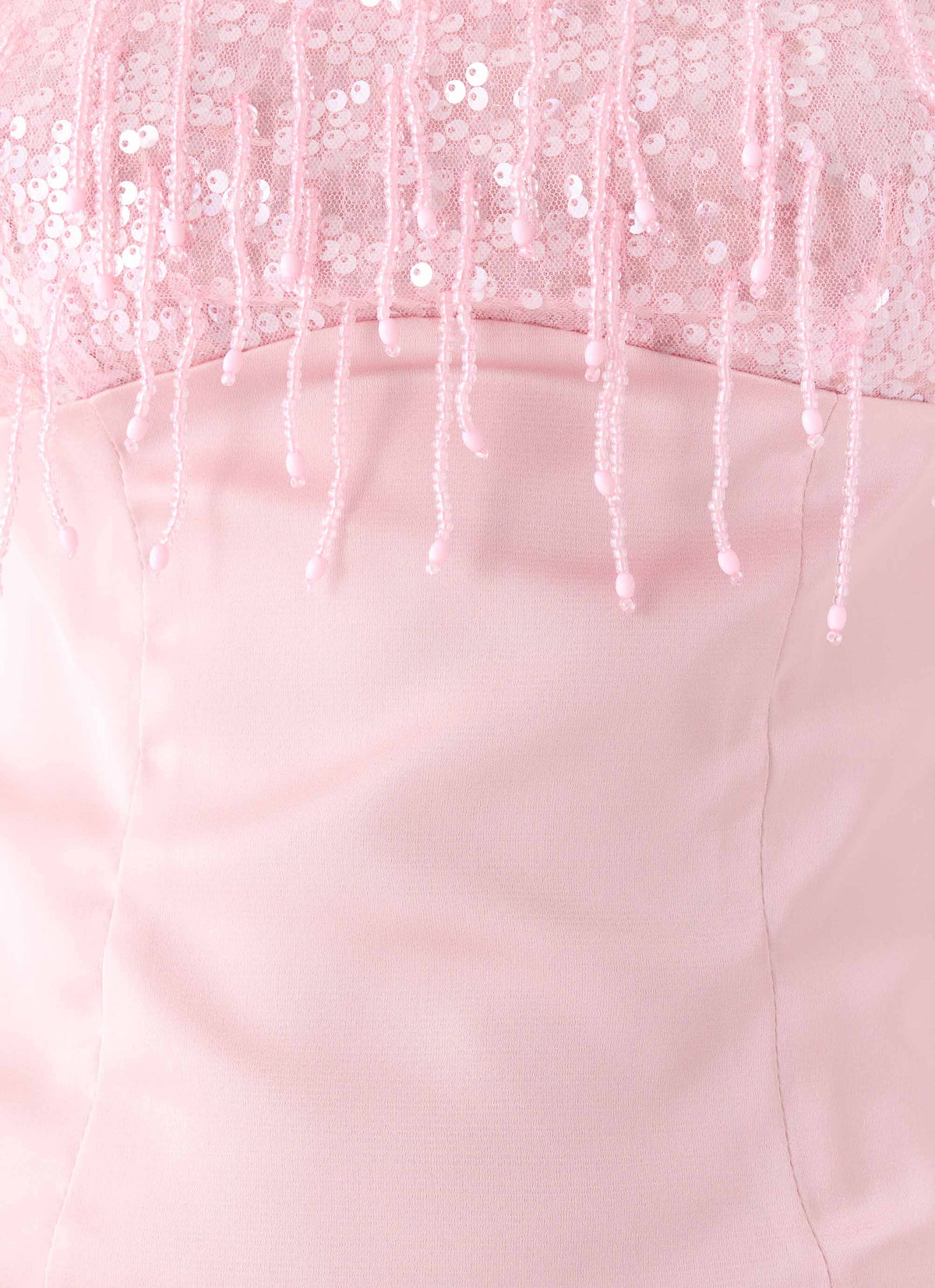 Siren Beaded Sequin Top - Pink