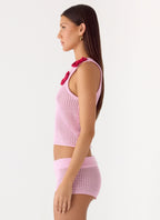 Sunray Shine Crochet Top - Pink