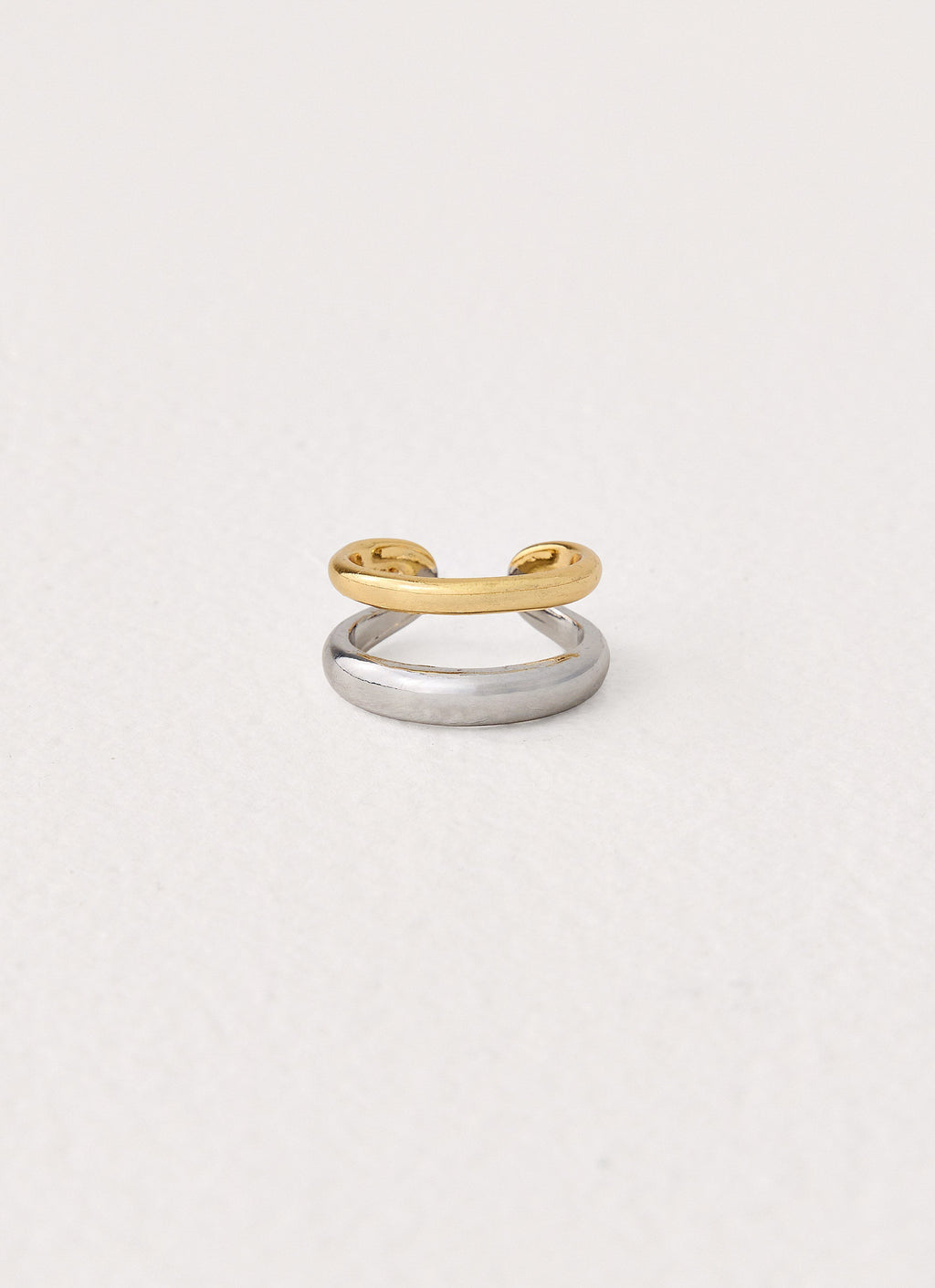 Sweet Contrast Ring - Gold/Silver Metal