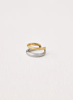 Sweet Contrast Ring - Gold/Silver Metal