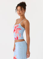 Tamia Cami Top - Blue Petal