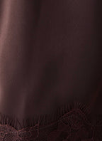 Tarina Lace Trim Mini Shorts - Chocolate