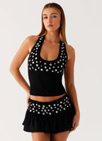 Vegas Nights Low Rise Skort - Black