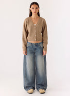 Waylon Low Rise Jeans - Mid Wash Blue