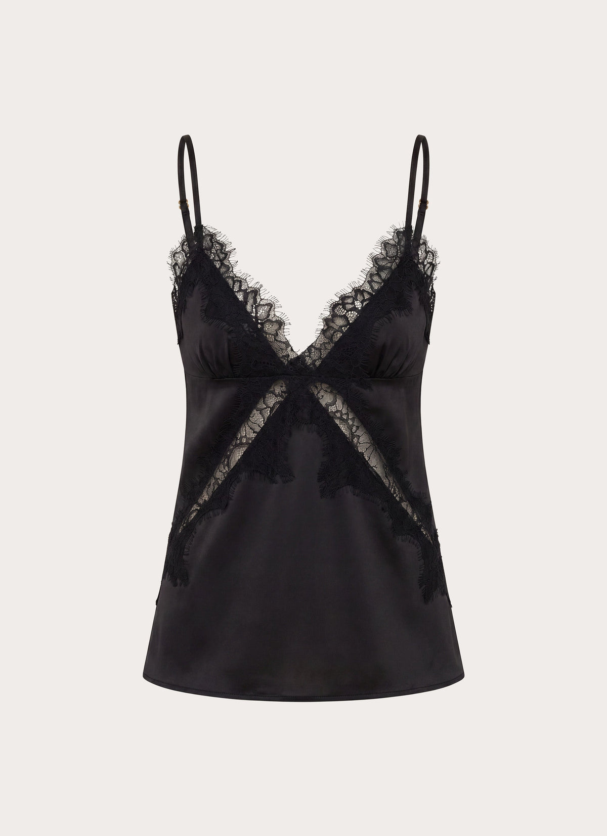 Winona Night Cami Top - Black