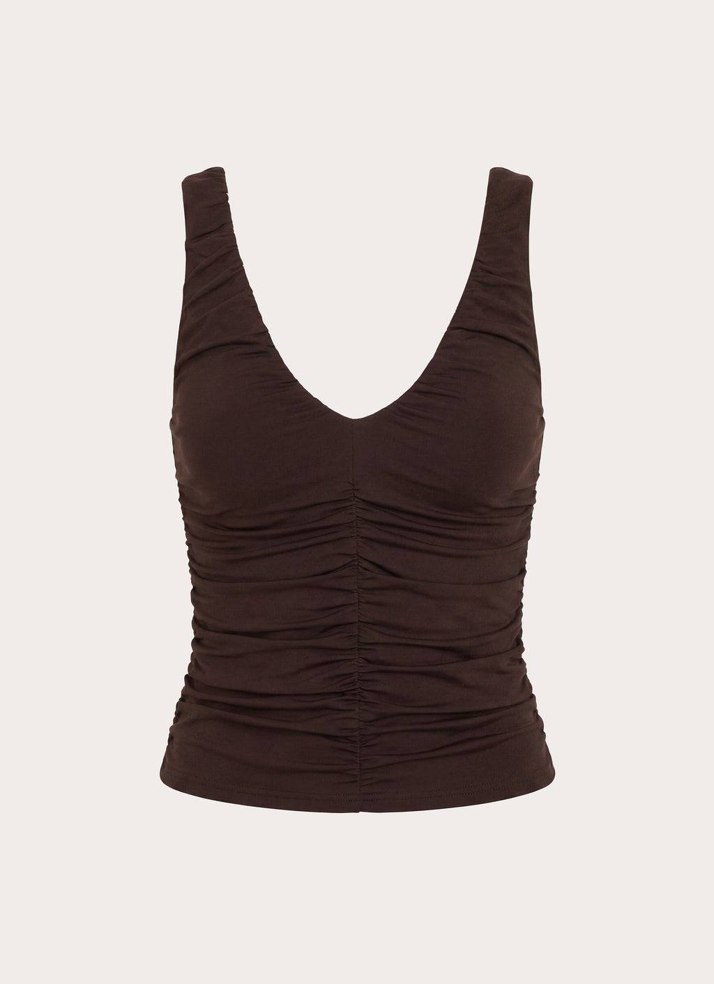 Zeraphine Gathered Top - Chocolate