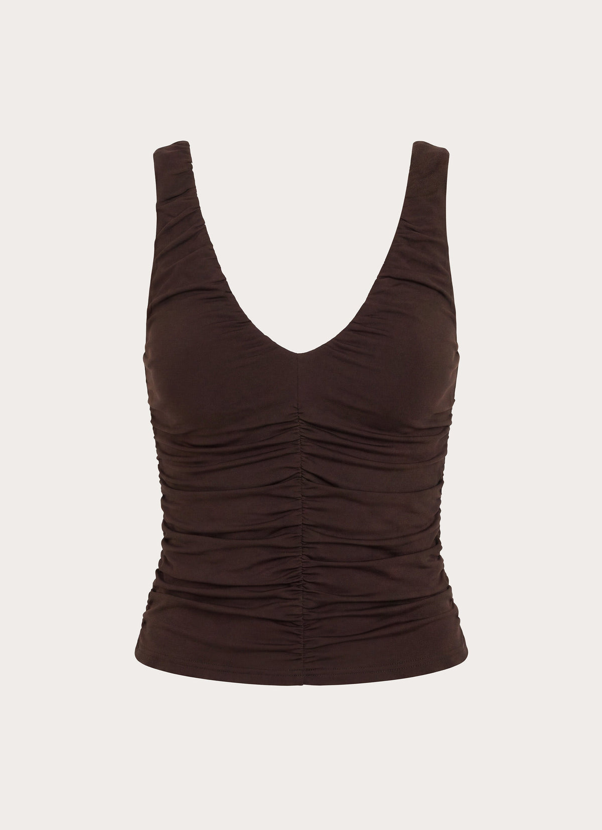 Zeraphine Gathered Top - Chocolate